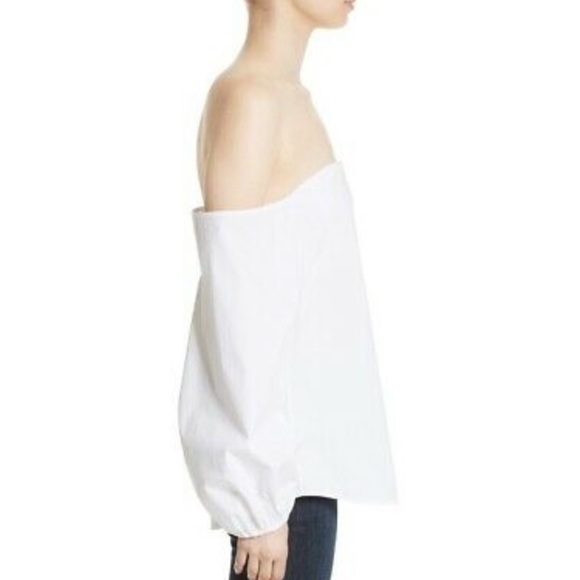 ☀️Theory off the shoulder cotton poplin top- NWT - Picture 6 of 11